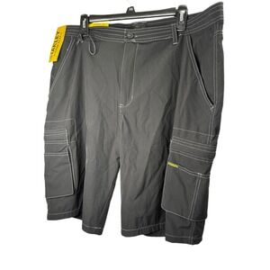 Stanley Stretch Mens 38‎ Black Cargo Shorts Workwear Casual Outdoor Pockets